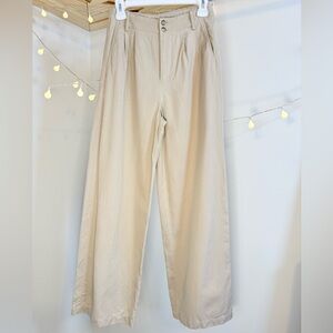 🌾‎ Madewell High Waist Wide Leg Trousers - Khaki Chinos